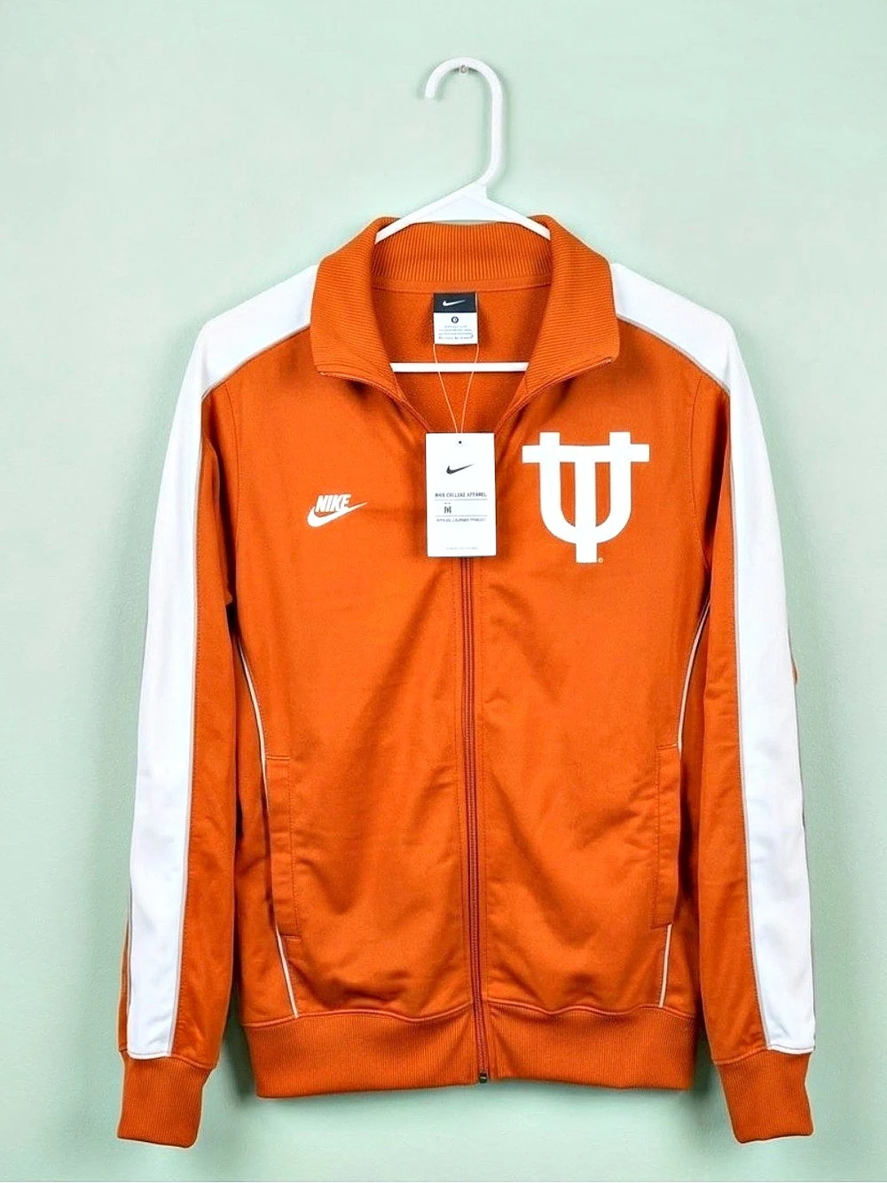 Nike University of Texas track jacket Orange & White Jacket, Men’s Medium